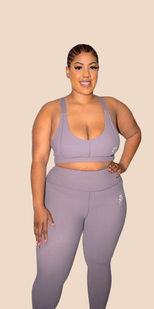 Curvy ribbed sports Bra