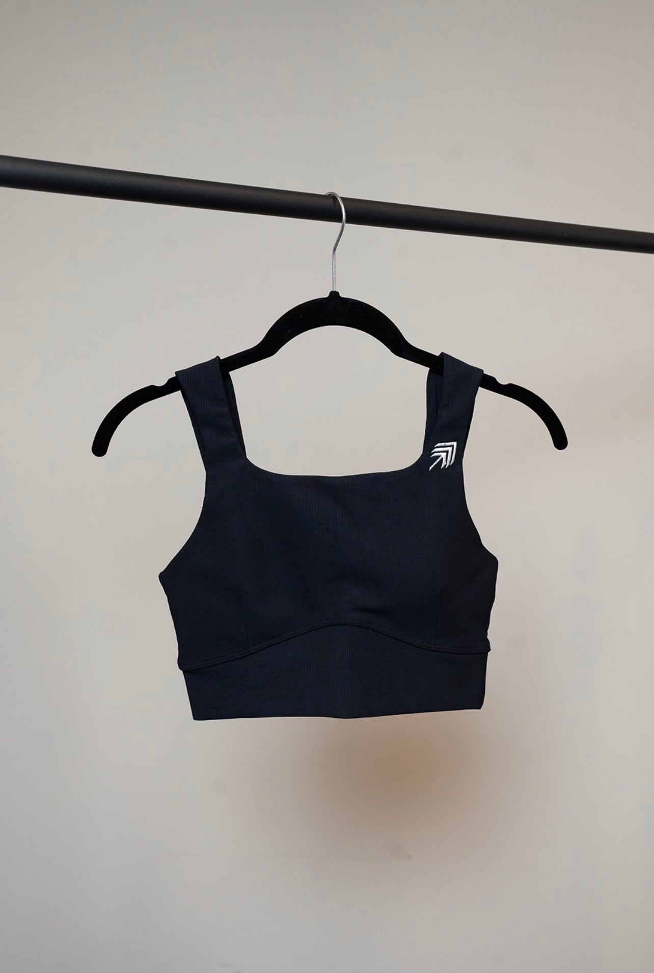 Scooped Ribbed Sports Bra